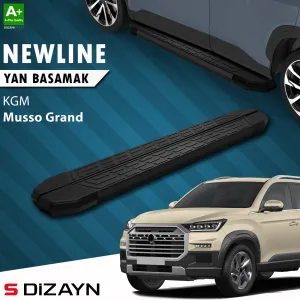 Kgm Ssangyong Musso Grand 2026 Üzeri S-Dizayn Newline Siyah Yan Basamak 213 Cm A+ Kalite