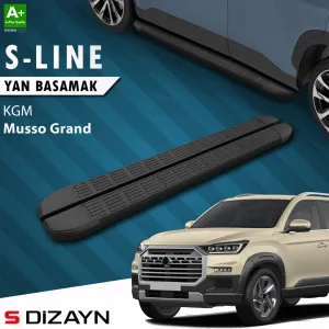Kgm Ssangyong Musso Grand 2026 Üzeri S-Dizayn S-Line Siyah Yan Basamak 213 Cm A+ Kalite