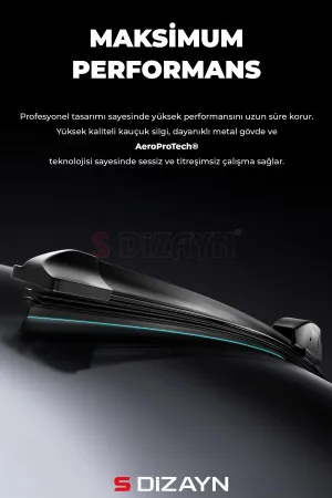S-Dizayn 9 Aparatlı Oto Cam Sileceği 35 Cm 14 İnç Universal A+ Kalite thumb 3