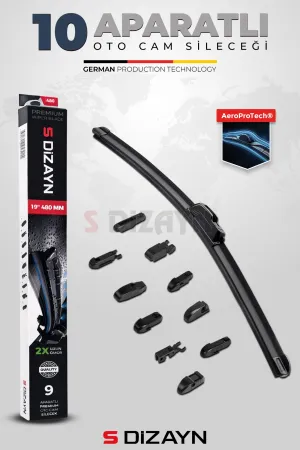 10 Aparatlı Oto Cam Sileceği 55 Cm 22 İnç Universal A+ Kalite
