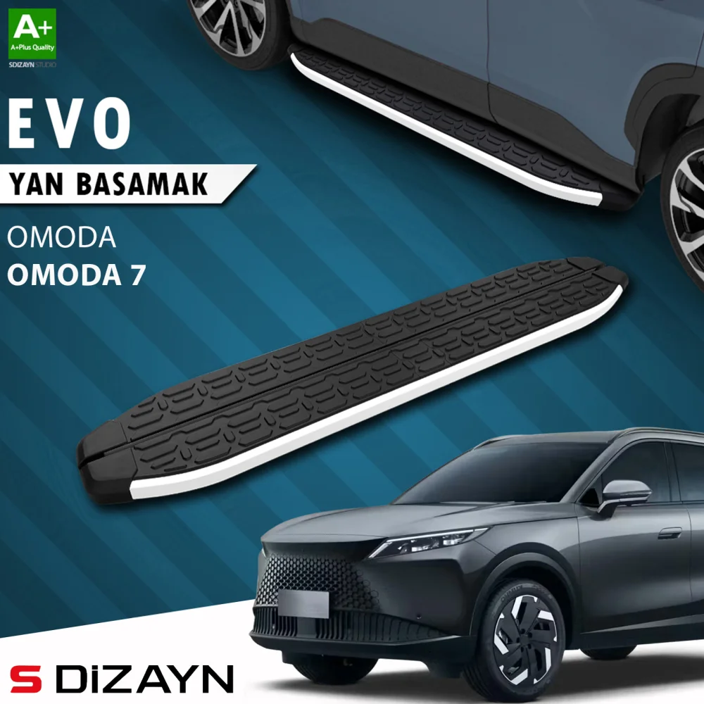 S-Dizayn Omoda Omoda7 Evo Aluminyum Yan Basamak 183 Cm 2025 Üzeri A+ Kalite