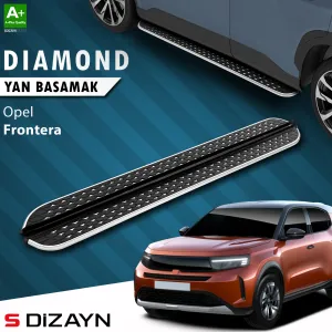 Opel Frontera 2025-Günümüz uyumlu Diamond Krom Yan Basamak 183 Cm 2024 Üzeri A+ Kalite modelleri Oto Aksesuar Shop'de. Kaliteli malzeme, hızlı kargo ve güvenli