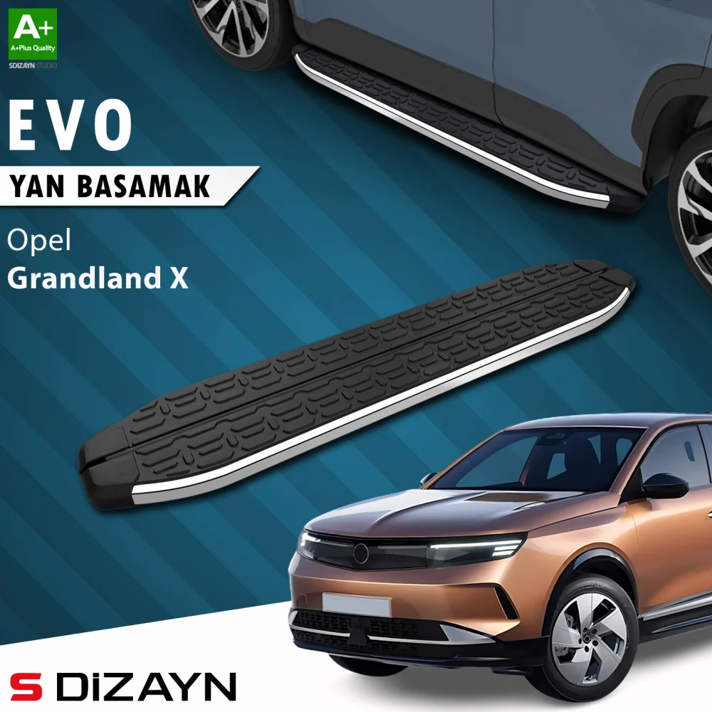 Drs Tuning Opel Grandland 2 Elektrikli Evo Krom Yan Basamak 193 Cm 2024 Üzeri A+ Kalite