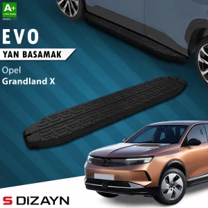 Opel Grandland 2021-Günümüz (Grandland) uyumlu 2 Elektrikli Evo Siyah Yan Basamak 193 Cm 2024 Üzeri A+ Kalite modelleri Oto Aksesuar Shop'de. Kaliteli malzeme,