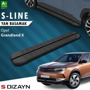 Opel Grandland 2021-Günümüz (Grandland) uyumlu 2 Elektrikli S-Line Siyah Yan Basamak 193 Cm 2024 Üzeri A+ Kalite modelleri Oto Aksesuar Shop'de. Kaliteli