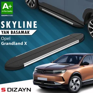 Opel Grandland 2021-Günümüz (Grandland) uyumlu 2 Hybrid Benzinli Skyline Krom Yan Basamak 193 Cm 2024 Üzeri A+ Kalite modelleri Oto Aksesuar Shop'de. Kaliteli