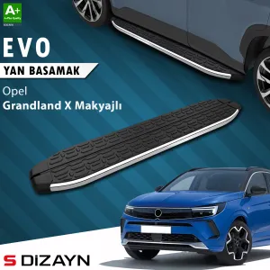 S-Dizayn Opel Grandland X Makyajlı Hybrid Evo Krom Yan Basamak 183 Cm 2021-2024 A+ Kalite thumb 1
