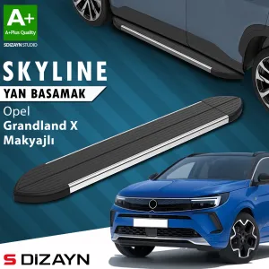 Opel Grandland 2021-Günümüz (Grandland) uyumlu X Makyajlı Hybrid Skyline Krom Yan Basamak 183 Cm 2021-2024 A+ Kalite modelleri Oto Aksesuar Shop'de. Kaliteli