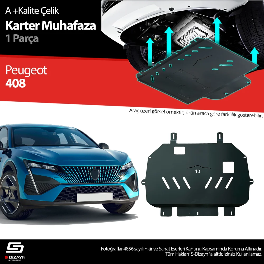 Drs Tuning Peugeot 408 Çelik Karter Muhafaza Koruma 2023 Üzeri A+ Kalite