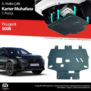 Peugeot 5008 2017-Günümüz (P87) uyumlu Çelik Karter Muhafaza Koruma 2024 Üzeri A+ Kalite modelleri Oto Aksesuar Shop'de. Kaliteli malzeme, hızlı kargo ve