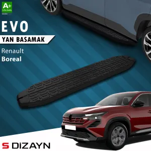 Drs Tuning Renault Boreal Evo Siyah Yan Basamak 183 Cm 2025 Üzeri A+ Kalite
