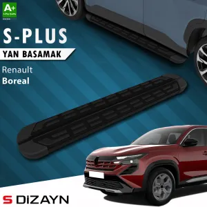 Renault Boreal S-Plus Siyah Yan Basamak 183 Cm 2026 Ve Sonrası A+ Kalite