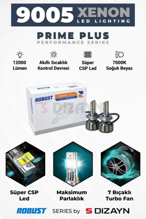 S-Dizayn Prime Plus 9005 Led Xenon / 45W / 12000 LM / 7000K A+ Kalite thumb 1
