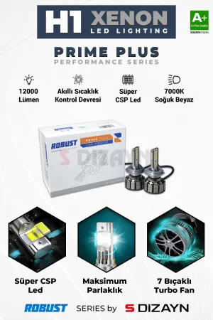 Prime Plus H1 Led Xenon / 45W / 12000 Lm / 7000K A+ Kalite