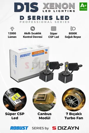 S-Dizayn D1S Led Xenon / 60W / 12000 LM / 8000K A+ Kalite thumb 1