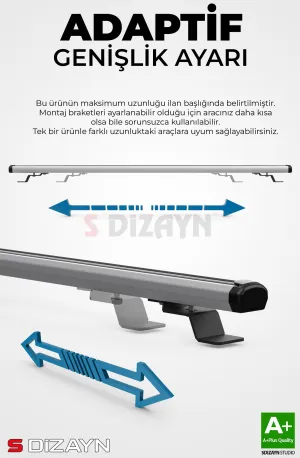 S-Dizayn S-Bar Cargo V1 Ara Atkı Tavan Taşıyıcı Barı Gri 130 Cm Universal A+ Kalite thumb 2