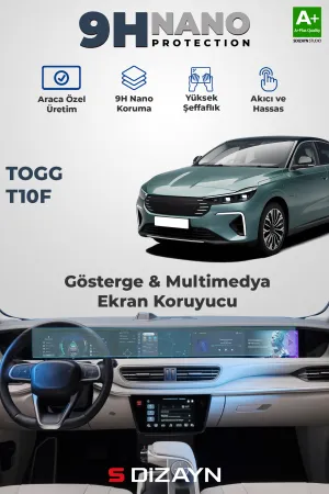 TOGG T10F 2025-Günümüz uyumlu 9H Nano Gösterge & Multimedya Ekran Koruyucu 2'Li Set (PARLAK) 2025 Üzeri A+ Kalite modelleri Oto Aksesuar Shop'de. Kaliteli
