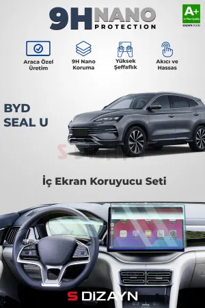 S-Dizayn BYD Seal U 9H Nano Gösterge ve Multimedya Ekran Koruyucu (PARLAK) 2024 Üzeri A+ Kalite thumb 1