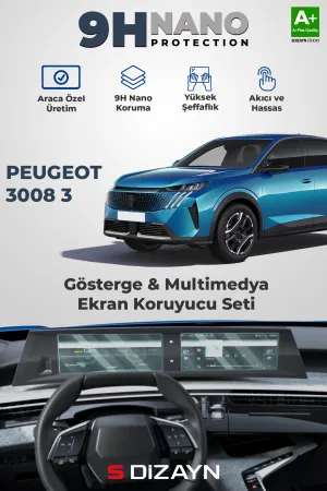 Drs Tuning Peugeot 3008 3 10 İnç 9H Nano Gösterge Ve Multimedya Ekran Koruyucu (Parlak) 2024 Üzeri A+ Kalite