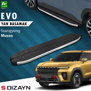 Universal uyumlu Ssangyong Musso Elektrikli Evo Krom Yan Basamak 223 Cm 2025 Üzeri A+ Kalite modelleri Oto Aksesuar Shop'de. Kaliteli malzeme, hızlı kargo ve