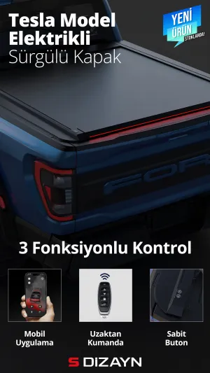 S-Dizayn Toyota Hilux Tesla Model Elektrikli Sürgülü Kapak 2015-2025
