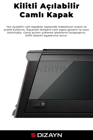 S-Dizayn Toyota Hilux Çelik Pro Kabin Çift Sürgülü Camlı 2015-2026 - Görsel 2