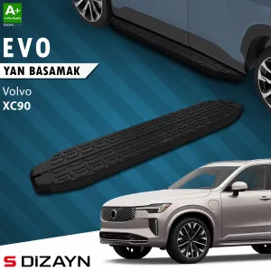 S-Dizayn Volvo XC90 Makyajlı Benzinli Evo Siyah Yan Basamak 203 Cm 2024 Üzeri A+ Kalite thumb 1