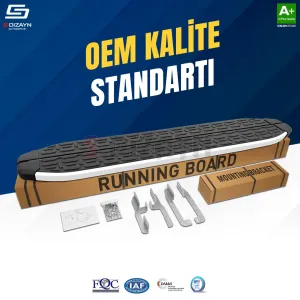 VW Caddy 3 Uzun Şase Evo Aluminyum Yan Basamak 223 Cm 2004-2020 - Görsel 2